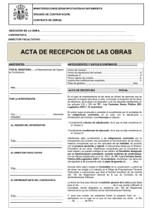 ACTA DE RECEPCION DE LAS OBRAS