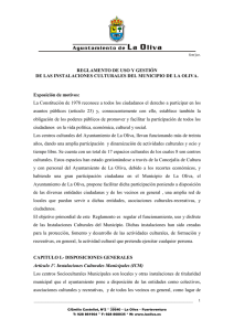reglamento cultura - Ayuntamiento de La Oliva