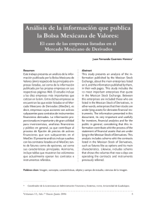 análisis de la información que publica la Bolsa Mexicana de Valores: