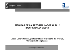 MEDIDAS DE LA REFORMA LABORAL 2012 (DECRETO