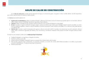 GOLPE DE CALOR EN CONSTRUCCIÓN