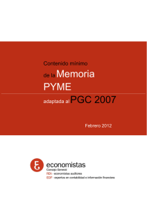 Memoria PYMES 2012. ECIF
