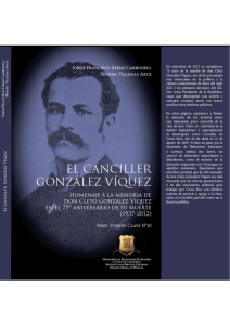 Biografías El Canciller González Víquez Homenaje a la memoria de