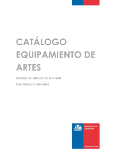 Catálogo equipamiento artístico