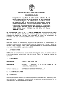 proceso 155-ip-2005 - Secretaría General de la Comunidad Andina