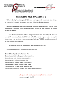 PRESENTERS TOUR ZARAGOZA 2012