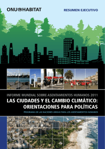 LAS CIUDADES Y EL CAMBIO CLIMÁTICO: ORIENTACIONES