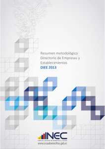Resumen metodológico Directorio de Empresas y Establecimientos