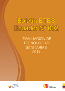 Boletín ETES - Ministerio de Salud Pública