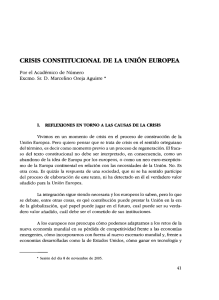 CRISIS CONSTITUCIONAL DE lA UNIÓN EUROPEA
