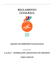 GOALBALL – Rreglamento oficial