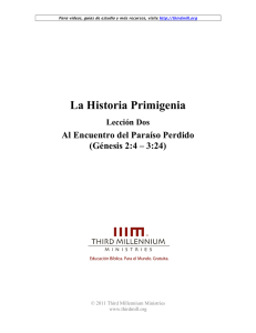 La Historia Primigenia - Third Millennium Ministries