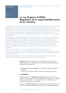 La Ley Orgánica 5/2000, Reguladora de la responsabilidad penal