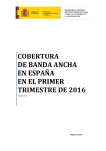Informe de cobertura en España 2016