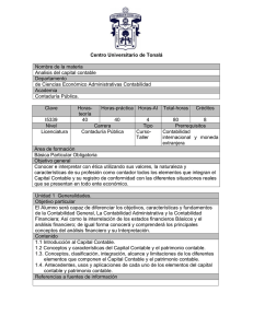 Análisis del Capital Contable - Centro Universitario de Tonalá