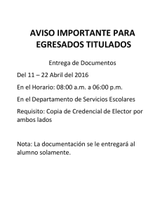 aviso importante para egresados titulados