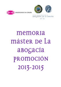 Memoria Máster de la Abogacía Promoción 2013-2015 - Inicio