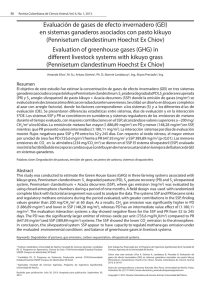 Evaluación de gases de efecto invernadero (GEI) en sistemas