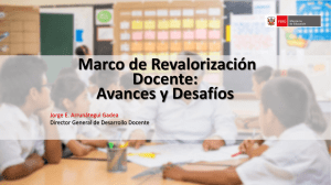 IV. Revalorización de la carrera docente en el Perú