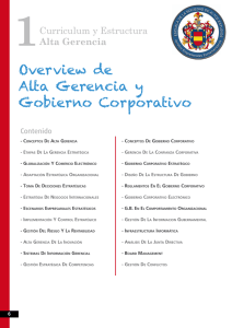 Overview de Alta Gerencia y Gobierno Corporativo