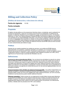 Billing and Collection Policy - Boys Town National Research Hospital