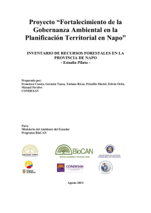 Informe técnico de caracterización de recursos forestales