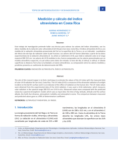Medición y cálculo del índice ultravioleta en Costa Rica