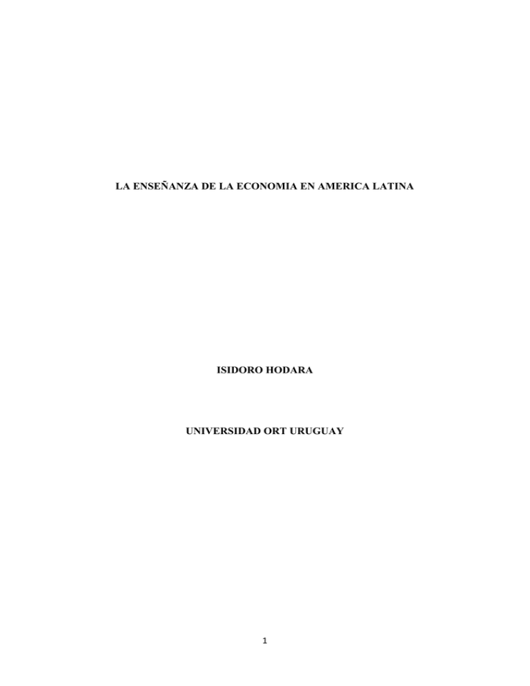 La enseñanza de la Economía en América Latina