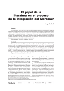 El papel de la literatura en el proceso de la integración del Mercosur