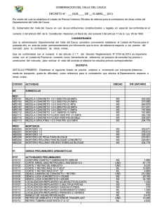 Listado de Precios Oficiales 2013