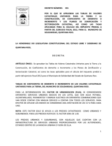 Anexo 1 - Poder Legislativo del Estado de Quintana Roo