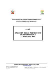 perú: situación de las tecnologías de información y