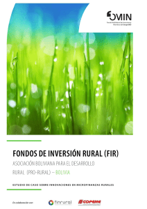 Fondos de inVersión rUrAl (Fir)