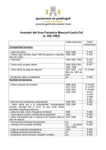 Inventari del fons - Ajuntament de Palafrugell