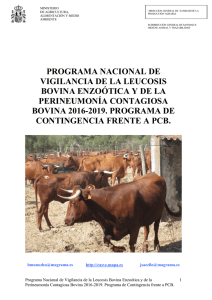 programa nacional de vigilancia de la leucosis bovina enzoótica y