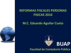 Reformas fiscales personas físicas 2016