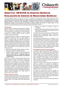 directiva 98/24/ce de agentes químicos evaluación de riesgos de