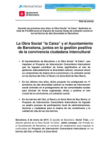 La Obra Social ”la Caixa” y el Ayuntamiento de Barcelona, juntos en