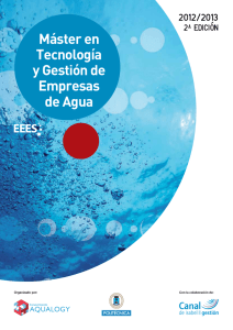 Máster en Tecnología y Gestión de Empresas de Agua