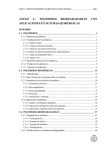 polímeros biodegradables con aplicaciones en suturas quirúrgicas