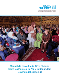 Manual de consulta de ONU Mujeres sobre las Mujeres, la Paz y la