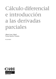 Cálculo diferencial e introducción a las derivadas parciales