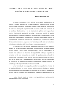 notas acerca del empleo de la mujer en la ley española