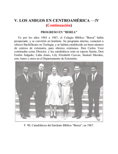 V. Los Amigos en Centro América IV