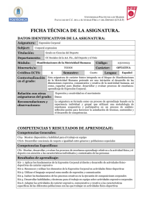 Expresión Corporal - INEF - Universidad Politécnica de Madrid
