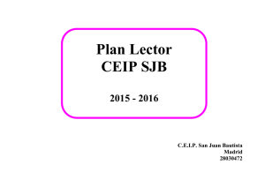 Plan Lector CEIP SJB - CEIP San Juan Bautista