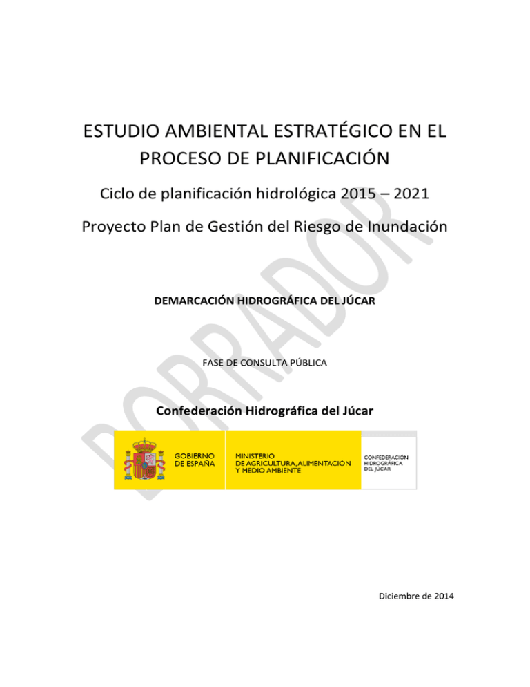 Estudio Ambiental Estratégico Confederación Hidrográfica del Júcar