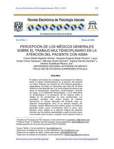 PERCEPCIÓN DE LOS MÉDICOS GENERALES SOBRE EL