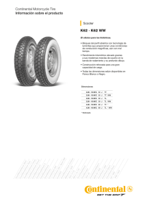 K62 WW Continental Motorcycle Tire Información sobre el producto