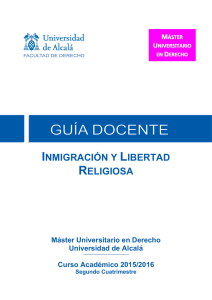 Inmigracion y Libertad Religiosa 2015-2016